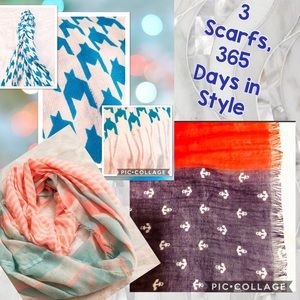 SERIOUSLY CRAZY SALE 3 Scarfs Wear ALL YEAR NWOT
